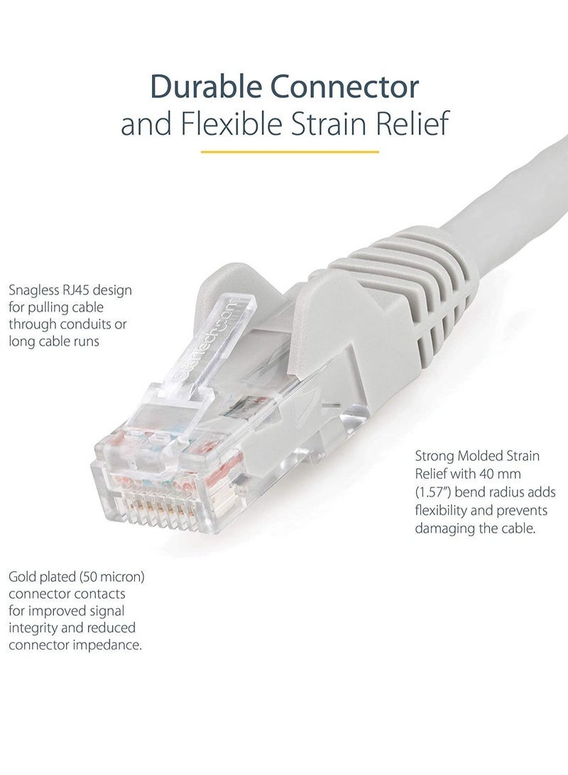 JAJEEK High Speed 15M RJ45 cat6 Ethernet Patch Cable LAN Cable Compatible for PS4 PS3 Nintendo Switch Raspberry Pi 4 Smart TV Computer Modem Router Gray - Image 5