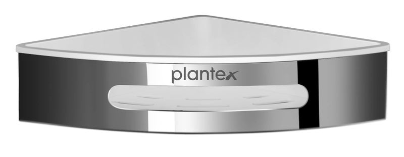 Plantex Bathroom Corner Shelf for Wall/304 Grade Stainless Steel Bathroom Stand for Corner/Bathroom Accessories (Silver & White, 9x9 inches) - Image 4