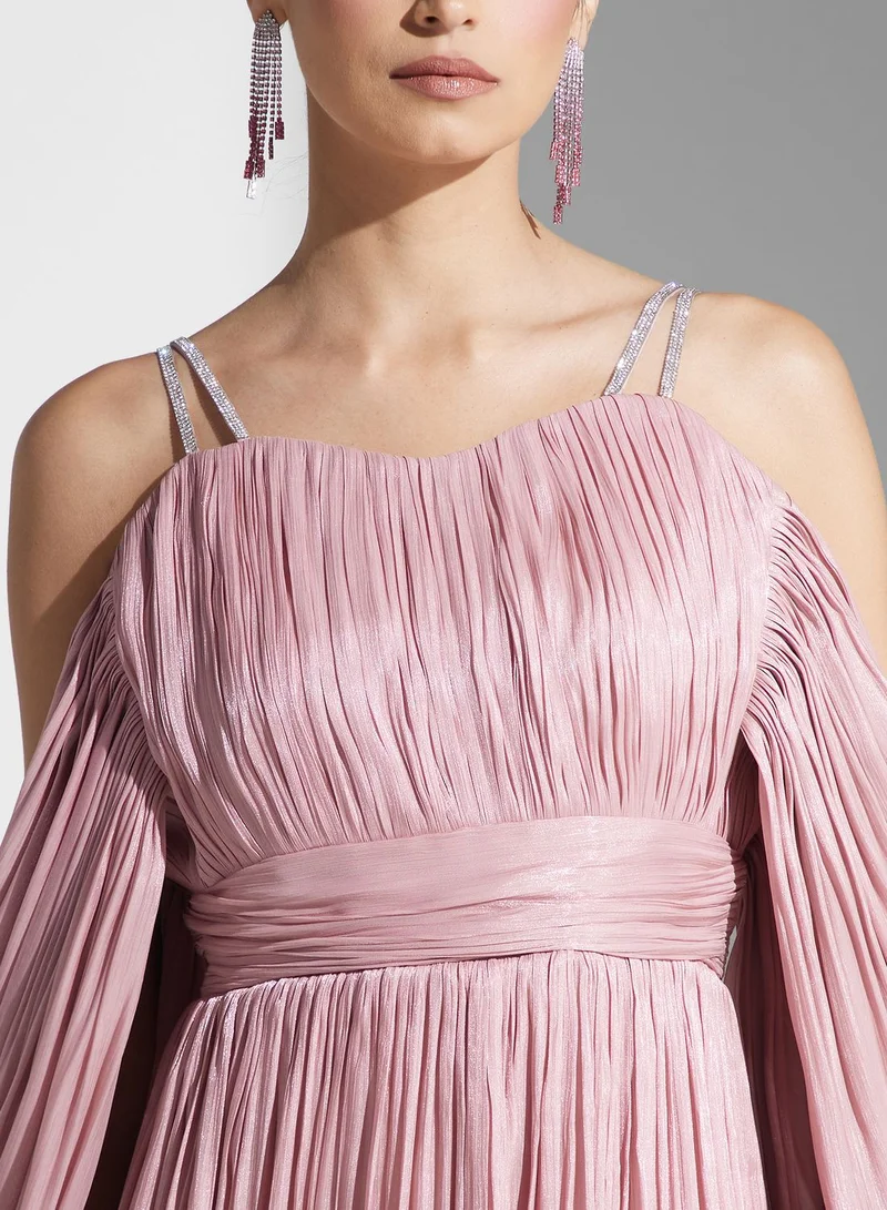 Namshi x Pleated Shoulder Dress