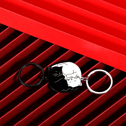 Vanlovemac Couple Gifts Cute Keychain Gifts for Boyfriend Girlfriend Cat Lover Stocking Stuffers for Women Men Matching Keychains for Couples Husband Wife Gift for Xmas Anniversary Valentine’s Day Birthday - Image 5