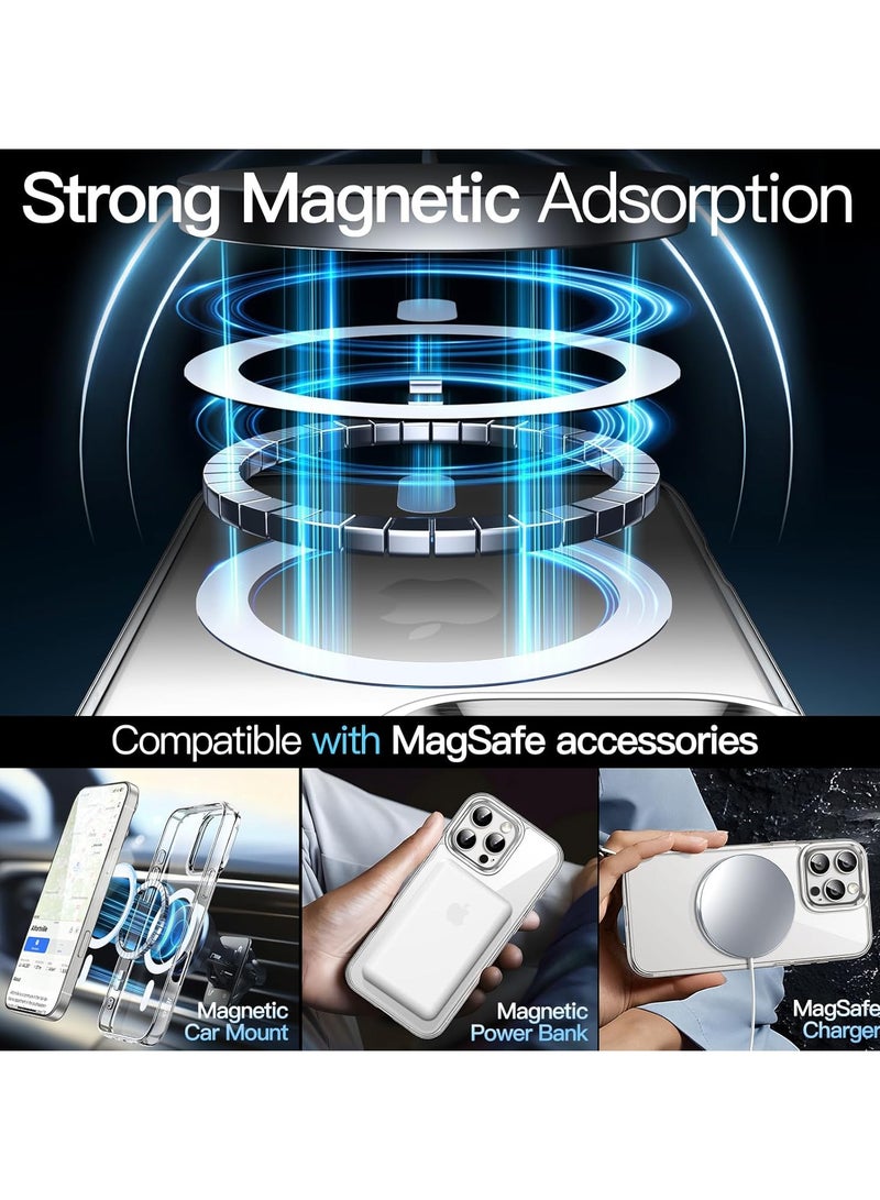 iPhone 16 Pro max  Magsafe Case Clear【N52 Strong Magnetic Adoption】iPhone 16 pro max Case Anti-Yellow and Scratch Resistant, Ultra-Thin, iphone16 pro max 6.9 Inch Magnetic Case Transparent - Image 2