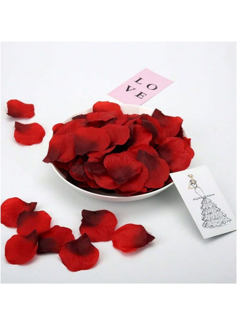 OMEVE 2000pcs Red Silk Rose Petals for Romantic Special Party Decorations, Valentine's Night, Wedding, Birthday Party  - Image 5