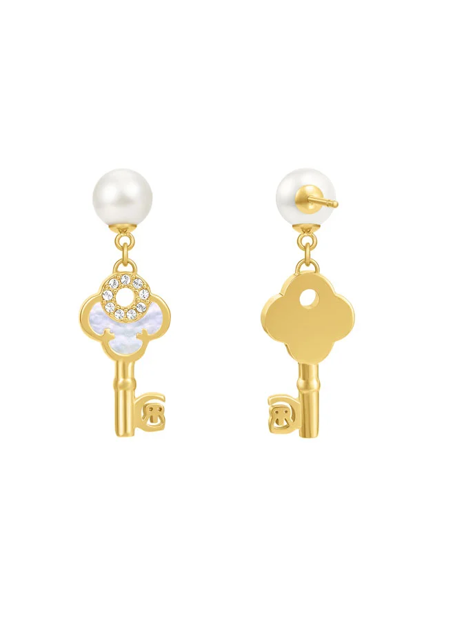 CERRUTI 1881 Gabriella Gold Plated Earrings for Women with Crystals