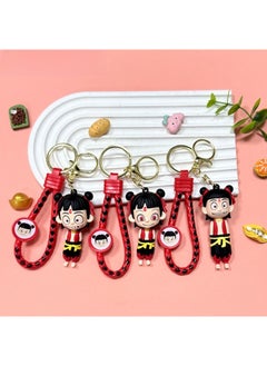 Generic Nezha 2 Anime Movie Key Chain, Creative Personality PVC Car Key Fob, Novelty Cute Character Figures Key Keeper for Bags, Car/Home Keys  - Image 2