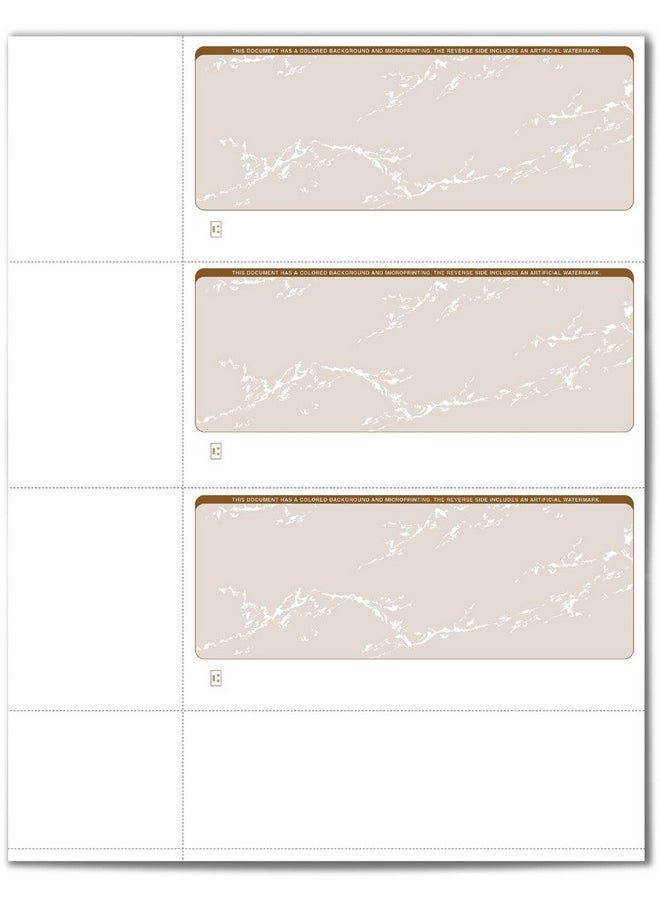 VersaCheck Secure Checks 750 Blank Business Or Personal Wallet Checks Tan Prestige 250 Sheets Form 30013 Per Sheet  - Image 2
