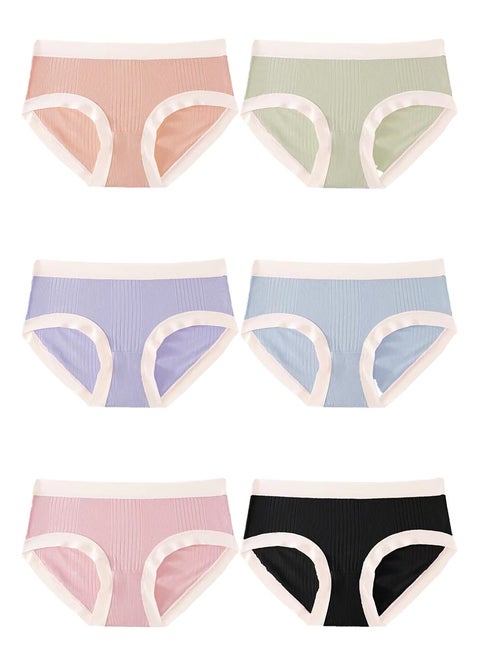 Zeemey 6 Pack Women’s Seamless Cheeky Hipster Underwear No Show Panties Invisibles  Breathable Briefs Soft Stretch Bikini Lingerie