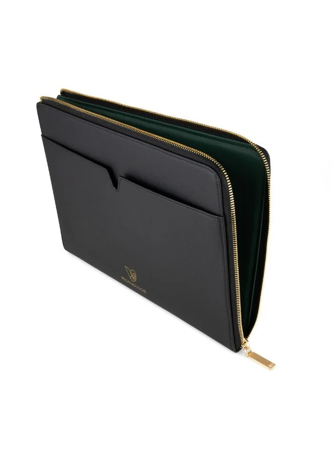 Veganologie Eden Apple Leather Laptop Sleeve 13" in Black Made From 30 Apples