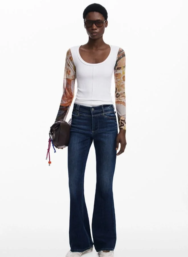 ديسيجوال تي شيرت بأكمام شيفون