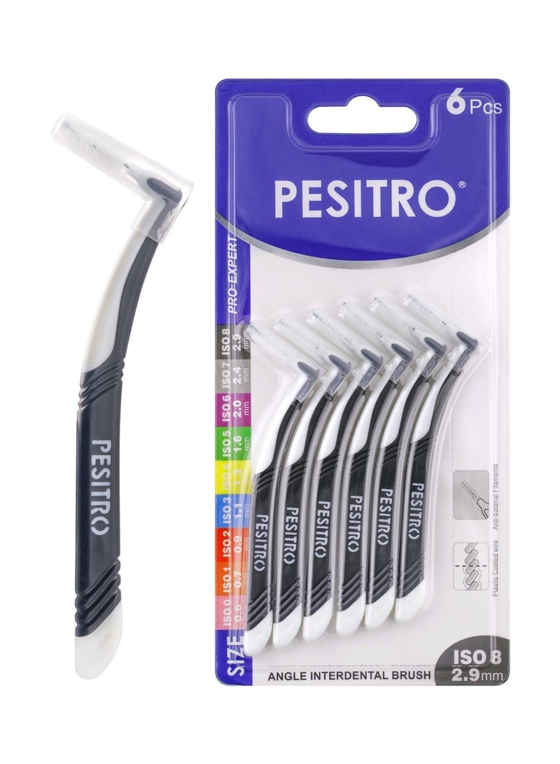 PESITRO ANGLE Interdental Brush Size 8 (2.9 mm) | Deep Cleaning for Wide Interdental Spaces, Implants & Bridges - Image 1