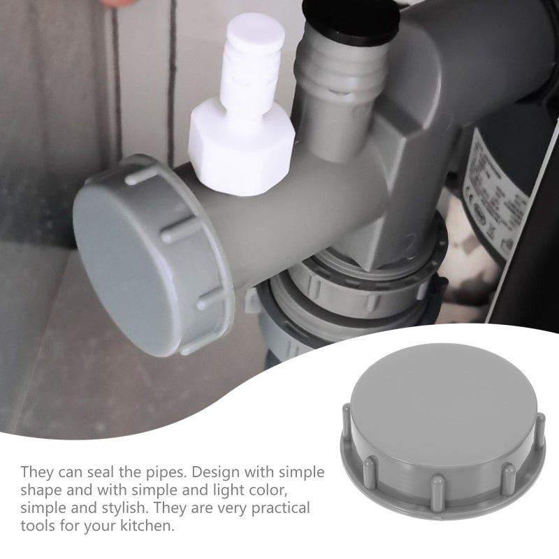 6Pcs Caps Drain Caps Protective Covers Caps (Grey) - Image 5