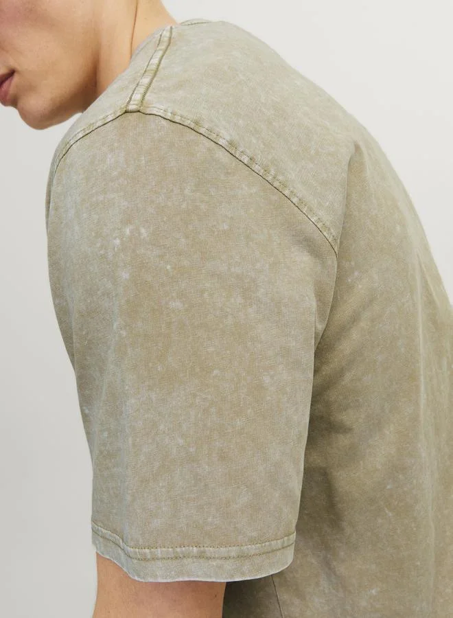 JACK & JONES Printed Crew Neck Wide Fit T-Shirt