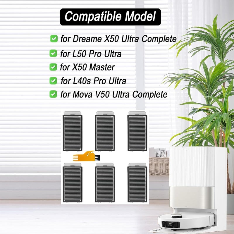 Frexusuent Filters for Dreame X50 Ultra Vacuum Cleaner, 6 Pcs Filters for X50 Ultra Accessories Replacement Part - Image 2
