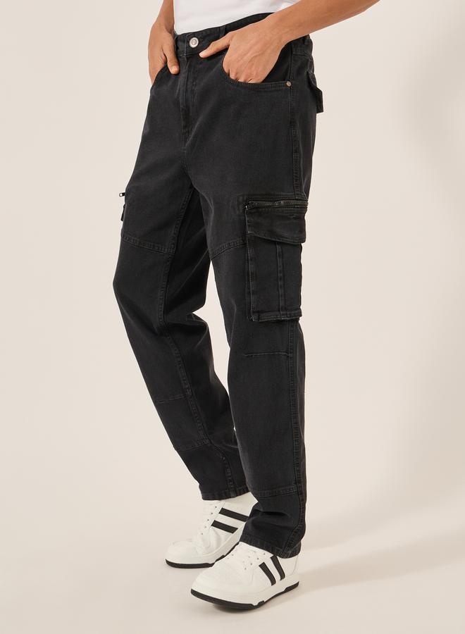 Styli Overdyed Twill Cargo Pants - Image 1