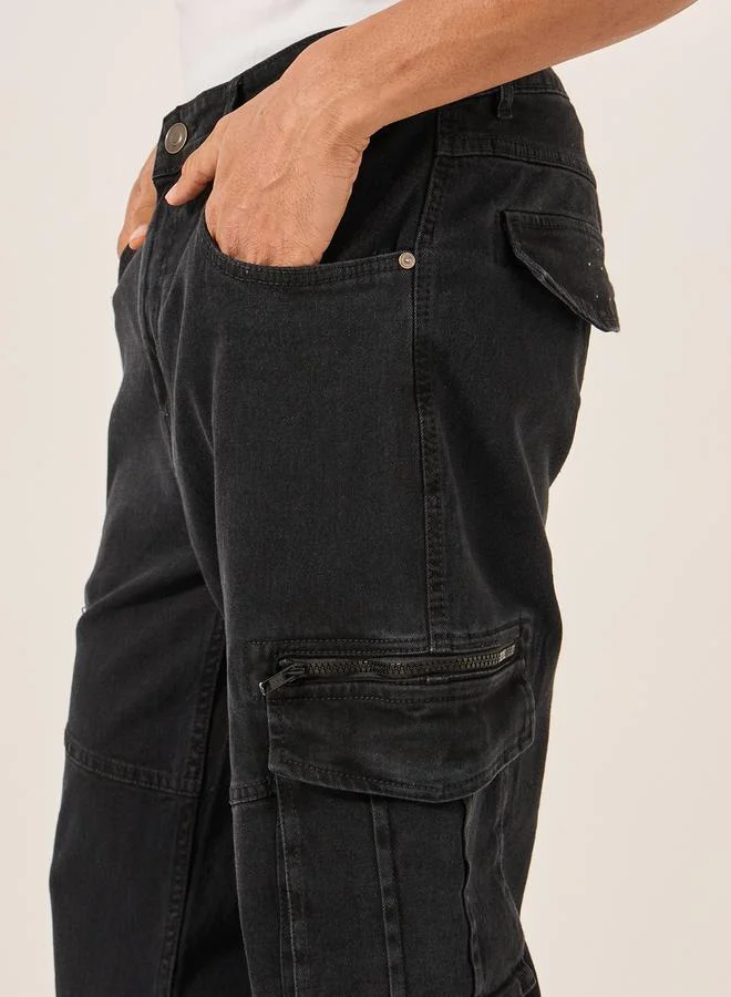 Styli Overdyed Twill Cargo Pants