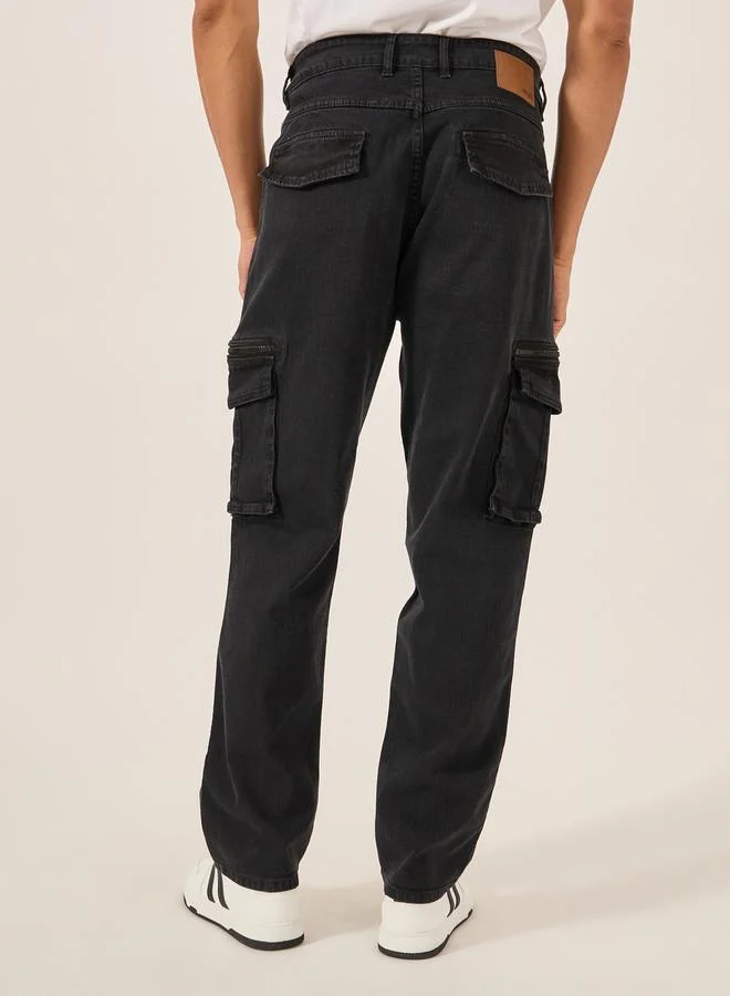 Styli Overdyed Twill Cargo Pants