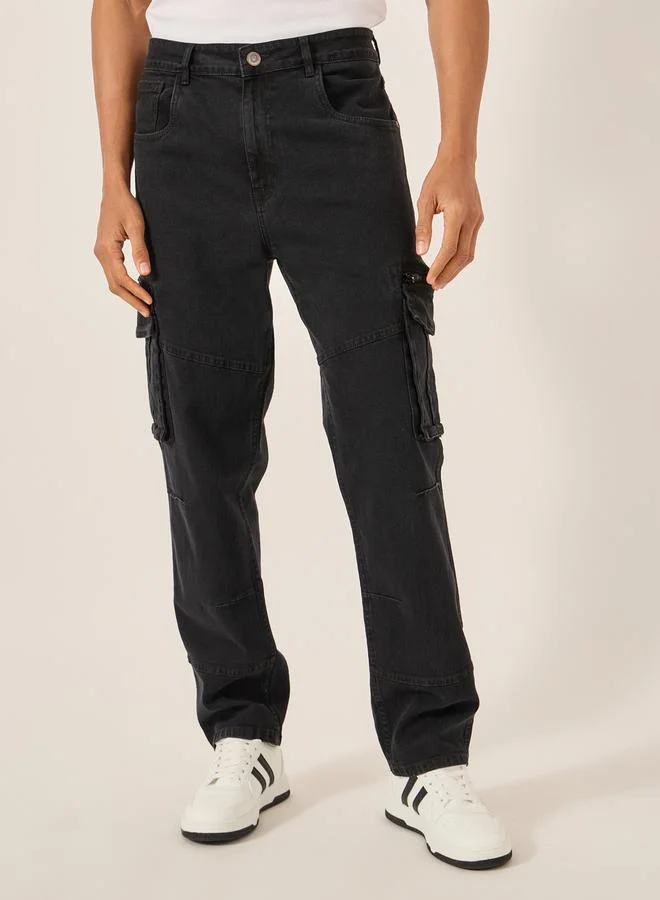 Styli Overdyed Twill Cargo Pants