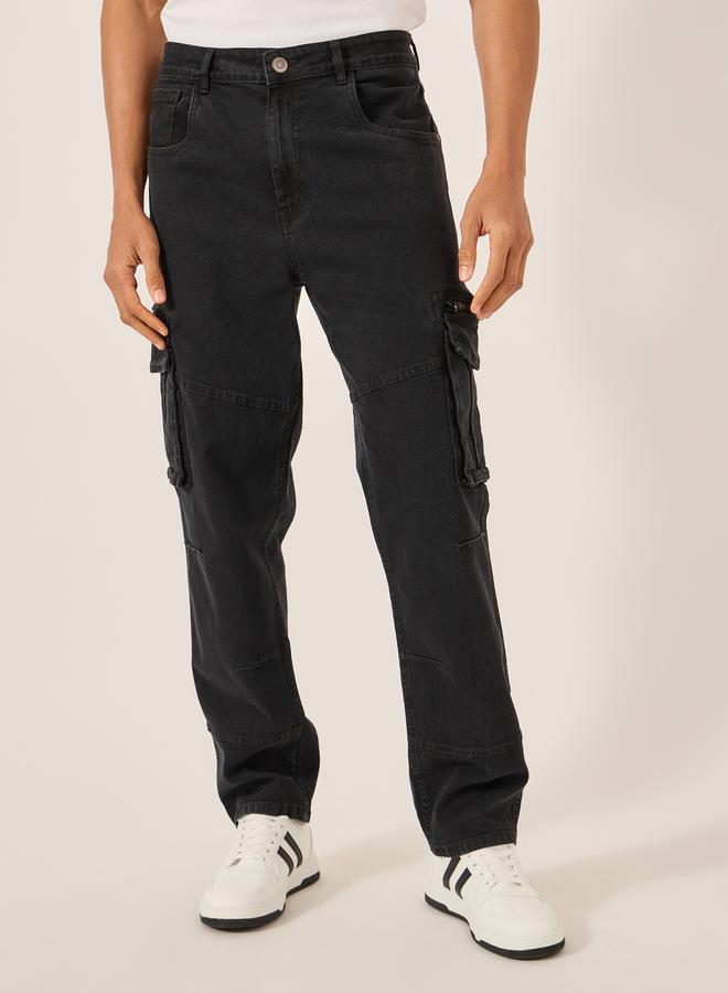 Styli Overdyed Twill Cargo Pants - Image 3