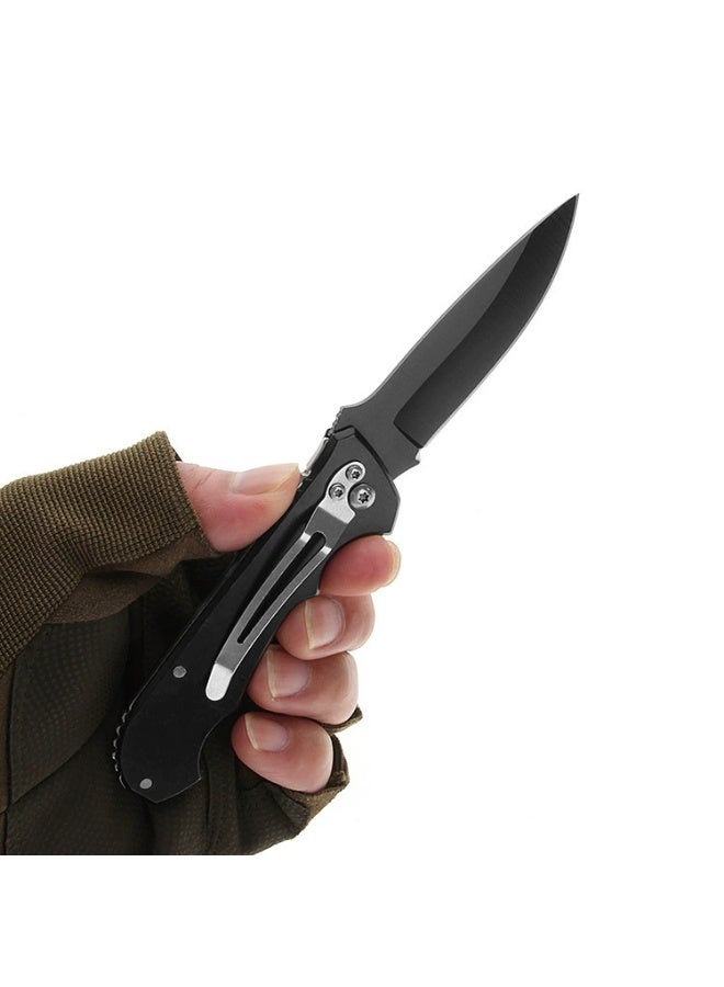 Folding Fruit Knife, Multi-Purpose Portable Foldable Knife with Aluminum & Steel Handle, Compact Cutting Tool for Outdoor Camping Hiking Daily Use - Image 3