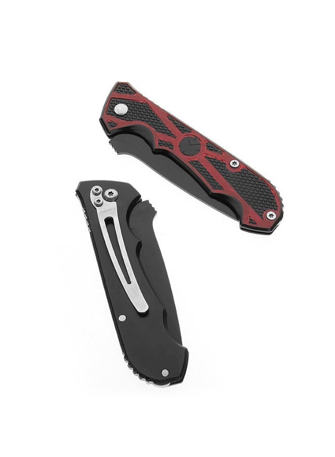 Folding Fruit Knife, Multi-Purpose Portable Foldable Knife with Aluminum & Steel Handle, Compact Cutting Tool for Outdoor Camping Hiking Daily Use - Image 4