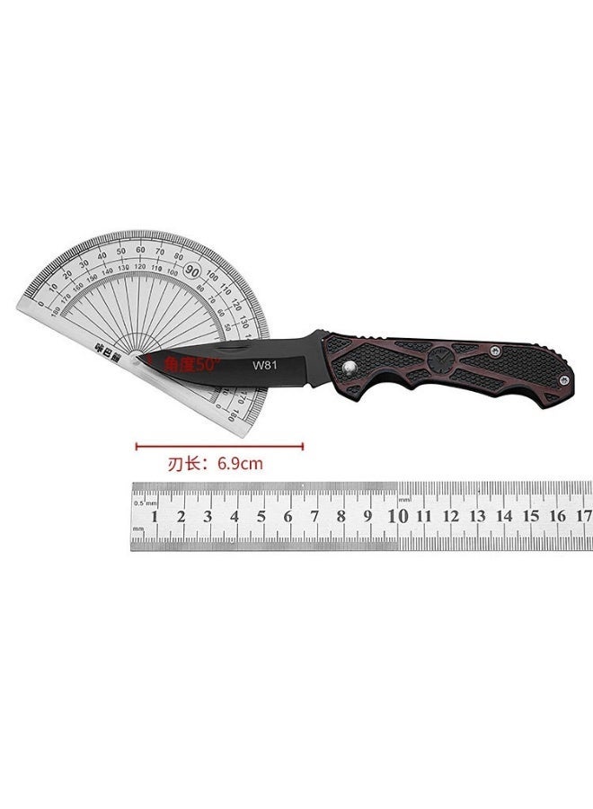 Folding Fruit Knife, Multi-Purpose Portable Foldable Knife with Aluminum & Steel Handle, Compact Cutting Tool for Outdoor Camping Hiking Daily Use - Image 2