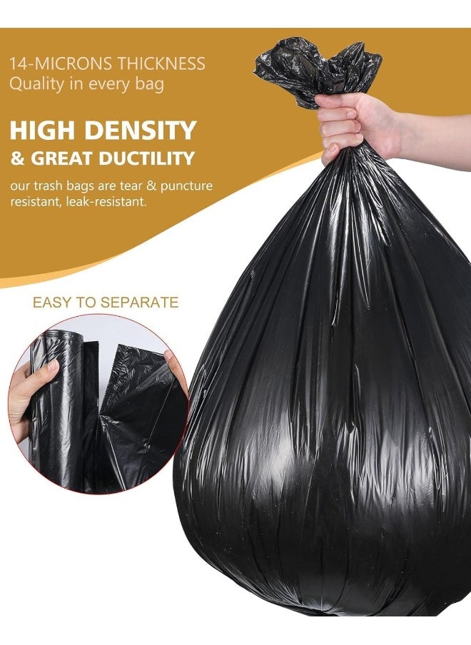 ALSAQER Alsaqer Garbage Bags 2 Pack Roll 120 Litre Large, 30 Bags 80 cm Length x 100 cm Height, Black (Compo Pack)  - Image 4