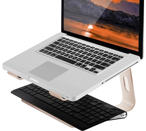 Orionstar Laptop Stand Aluminum Laptop Riser Compatible with Mac MacBook Air Pro 10 to 15.6 Inch Notebook Computer, Ergonomic Elevator Holder (Gold) - Image 5