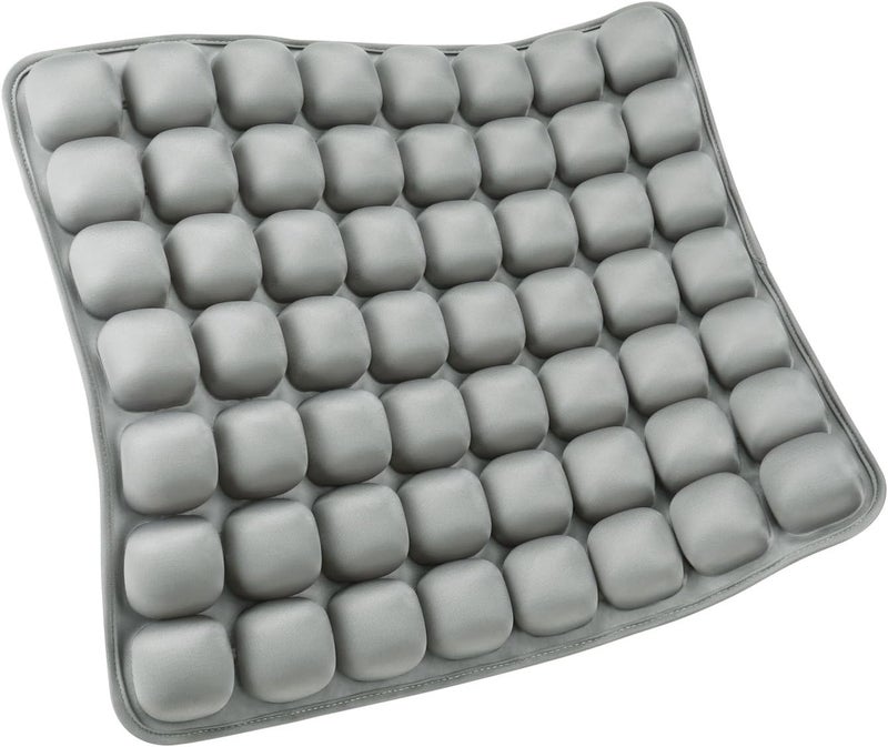 SUNFICON Inflatable Car Seat Cushion Air Seat Cushion Work from Home Office Chair Cushion Wheelchair Pad Anti Bedsore Orthopedics Pain Pressure Relief Cushion Camping Seat Mat w Pump 18"x16"x1'' Gray - Image 1