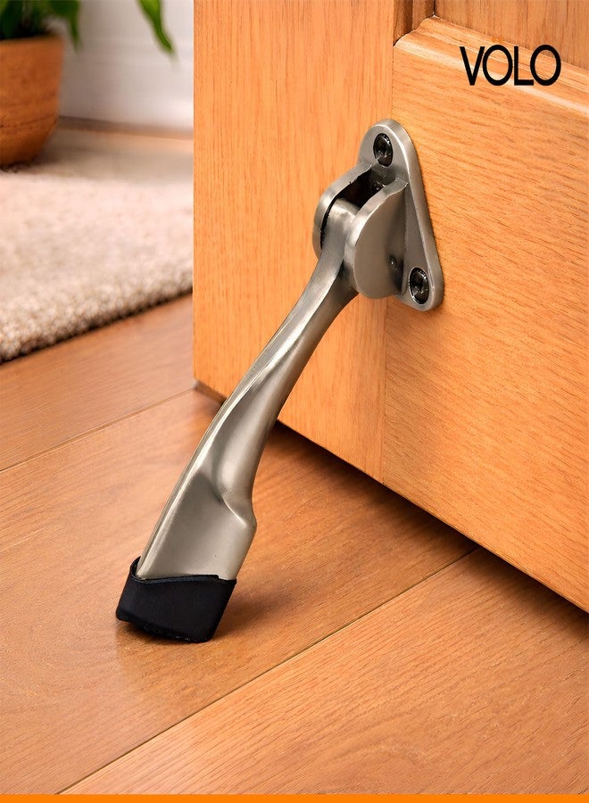 Volo Premium Door Stopper for Home/Door Stoper/Door Stoppers Rubber Powerful Working with Screws, Suitable for All Doors Home/Office/Commercial/Hotels. (Size- 5")(Model : Fish) (Satin, 1) - Image 3