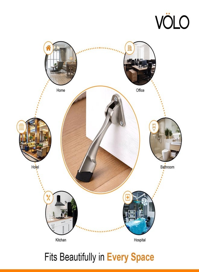 Volo Premium Door Stopper for Home/Door Stoper/Door Stoppers Rubber Powerful Working with Screws, Suitable for All Doors Home/Office/Commercial/Hotels. (Size- 5")(Model : Fish) (Satin, 1) - Image 4