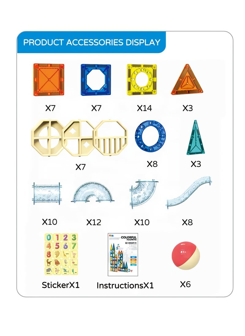 Magnatic The Magnetic Building Set - 97 Pieces is a versatile and educational toy designed to inspire creativity and enhance learning in children  - Image 3