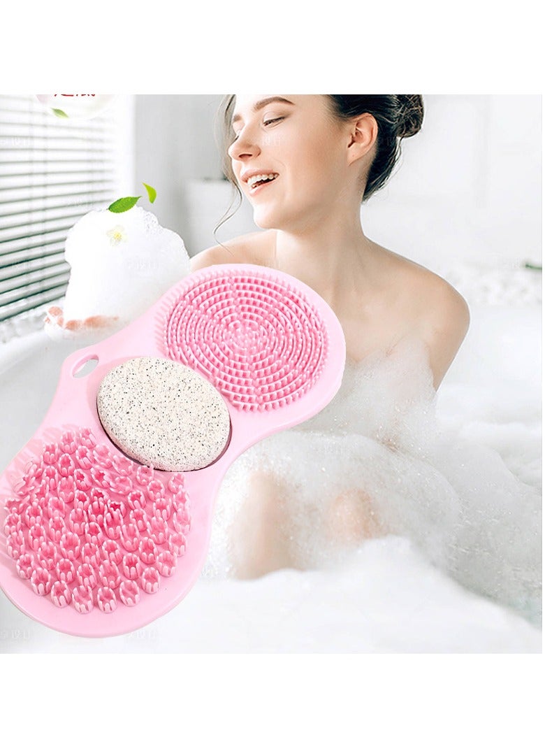 general Bathroom foot sole acupressure pad massage mat small winter bamboo shoots grinding stone exfoliating artifact volcanic stone foot rubbing board (pink) - Image 2