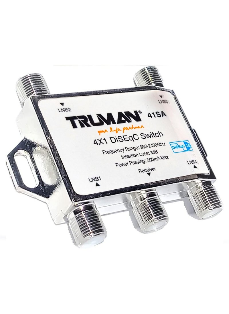 TRUMAN Truman - 41SA Diseqc Switch - 4 Ports - Silver  - Image 1
