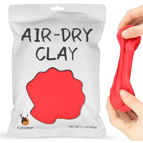 Cutedeer Red Air Dry Clay 11lb Foam Modeling Clay Soft Squishy Molding for Kids Adults Arts Crafts Project Slime Supplies11lb 1 Pack Red - Image 1