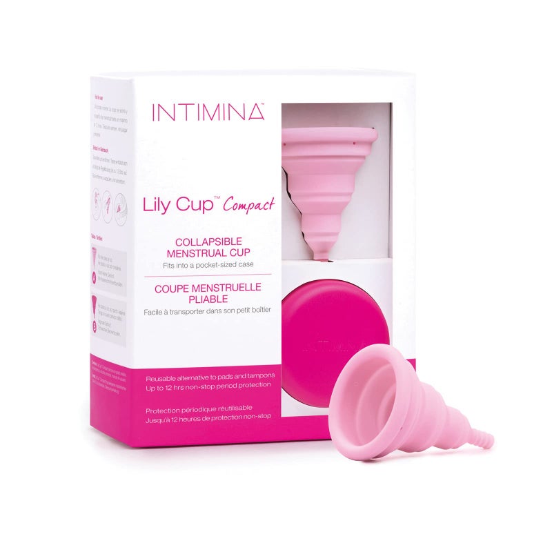 Intimina كوب لليلة من إنتيمينا - كوب حيض صغير بتصميم مضغوط قابل للطي، أكواب حيض قابلة للتخلص، كوب حيض قابل لإعادة الاستخدام (الحجم A) - Image 1