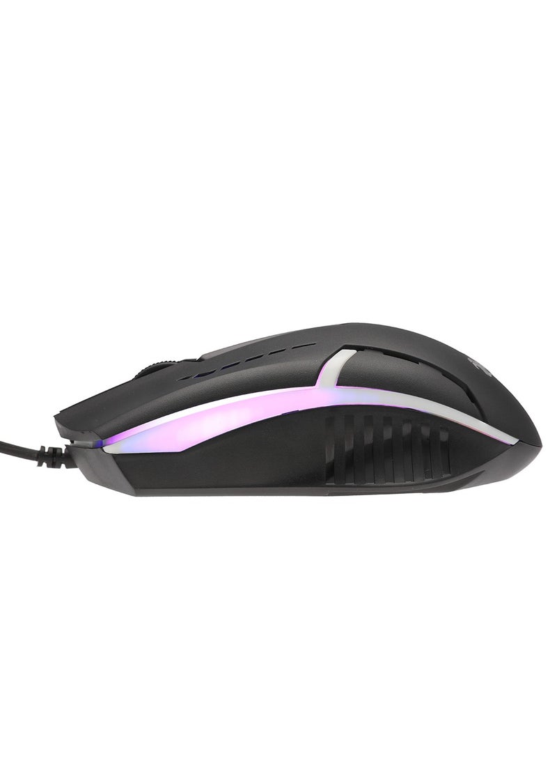 LOG M-506 Wired Gaming Mouse - 1200 DPI Optical Sensor, Compatible With PC, Mac, Laptop - Black - Image 3