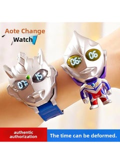 Generic Genuine Smart Ultraman Watch Q Mecha Deformation Children Boys Girls Ultraman Hero Watch Toy-Color:Ott Mecha Watch-Sailor Ultraman  - Image 2