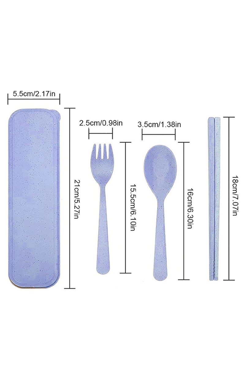 Star Babies Insulated Mini Lunch Bag with 5 Compartment Lunch Box and Fork-Spoon Set- Blue - Image 4