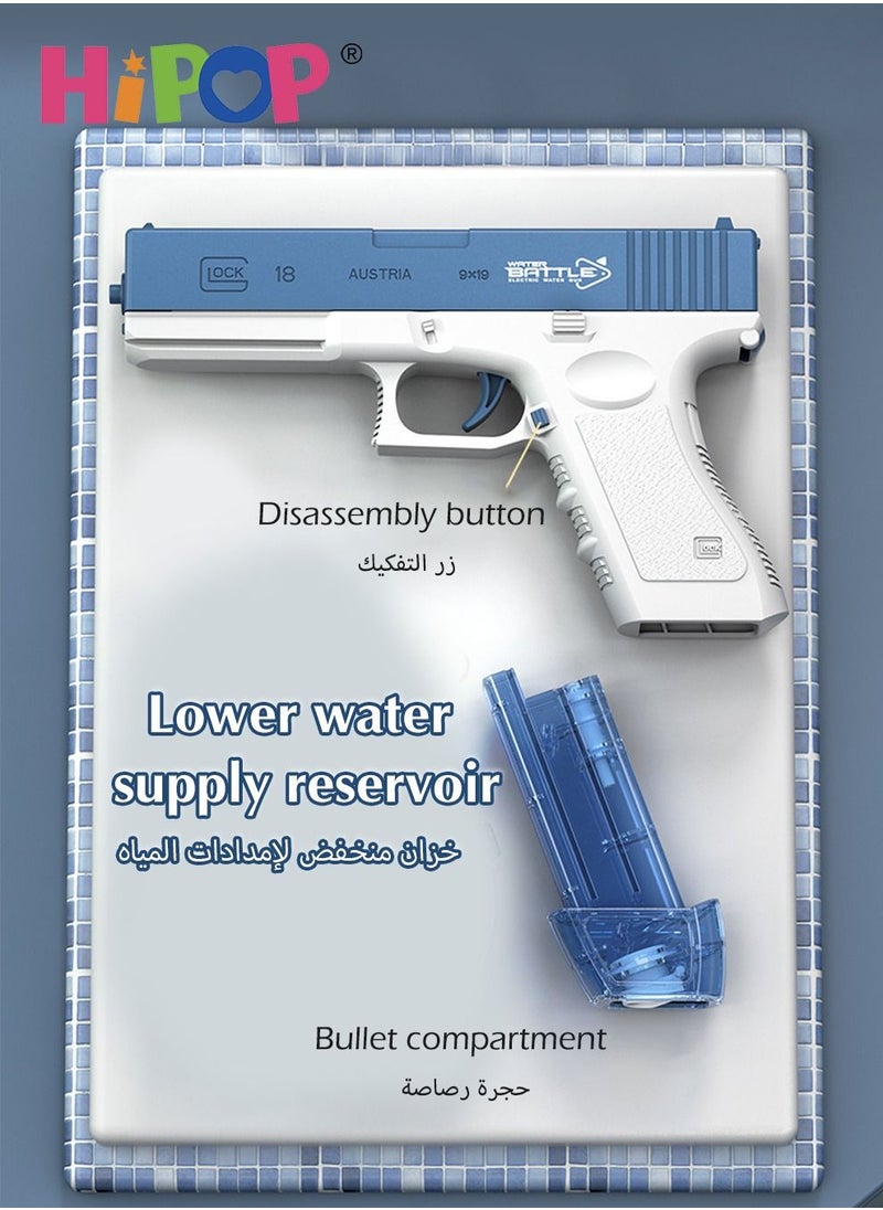 HIPOP - Glock Water Gun Toy for Kids,Electric Succession with Double Magazine Children's Water Play Toy,Fighting Toy Water Gun - Image 1