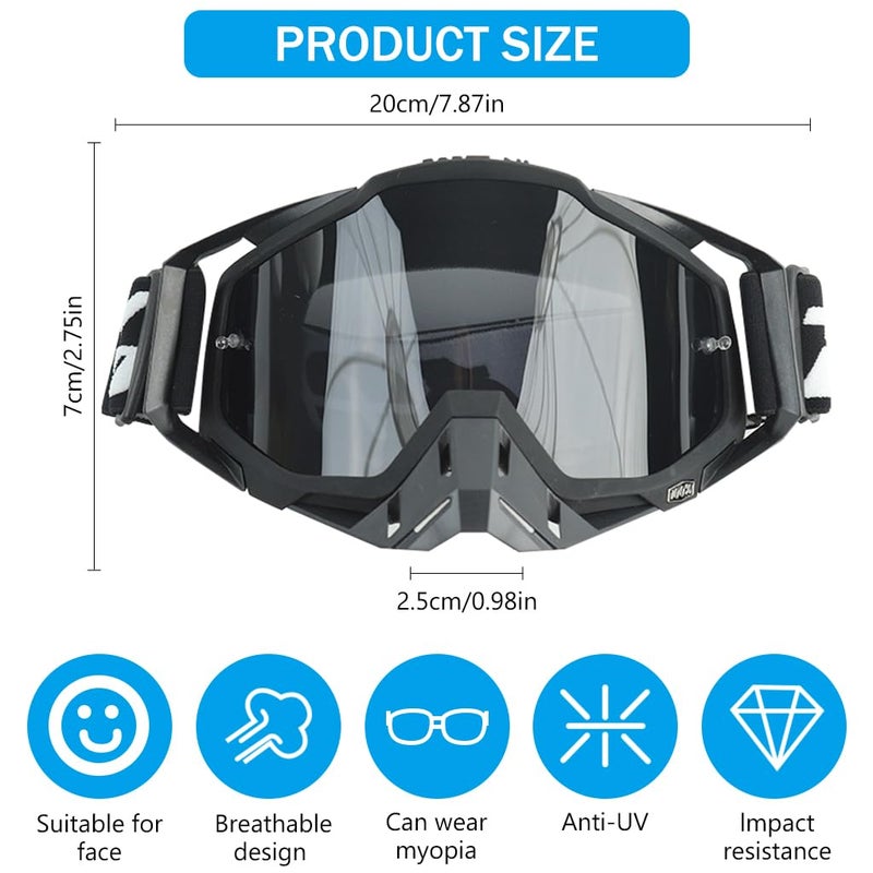 PROBEROS® Unisex Motorcycle Riding Goggles for Men & Women - Image 2