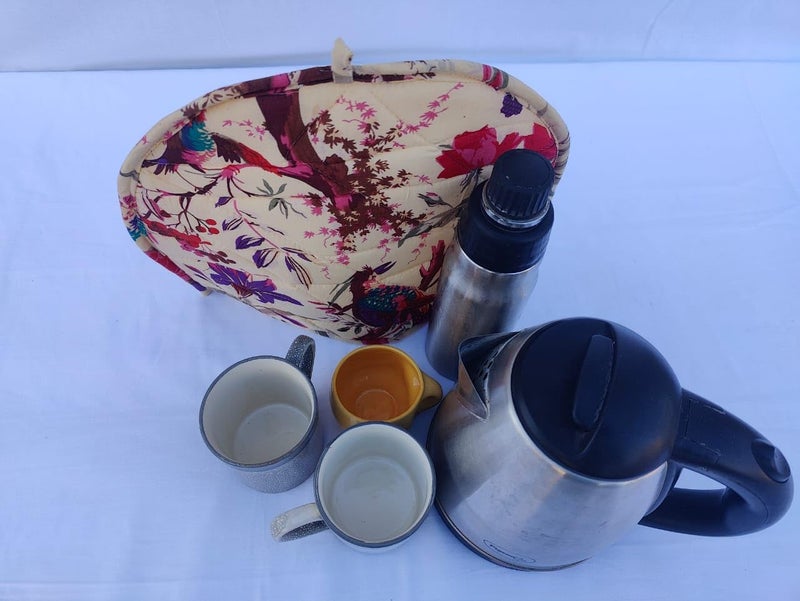 Malan Bai Mandala Tea Cozy Cover Hand Block Winter Tea Cozy Cotton Tea Kettle Warmer Pot Cover Hot Coffee Cover Handamde Kitchen Décor Brand: Malan Bai (Pattern 14) - Image 3