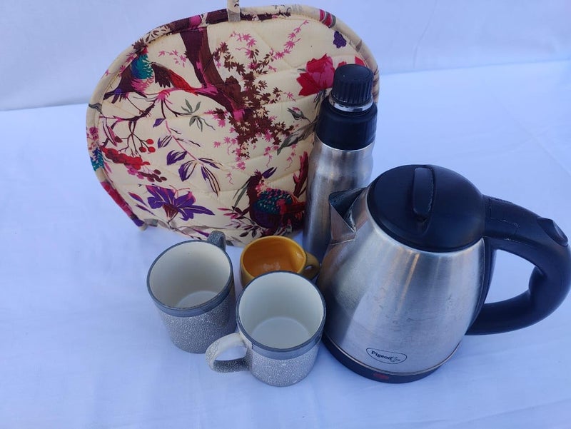 Malan Bai Mandala Tea Cozy Cover Hand Block Winter Tea Cozy Cotton Tea Kettle Warmer Pot Cover Hot Coffee Cover Handamde Kitchen Décor Brand: Malan Bai (Pattern 14) - Image 2