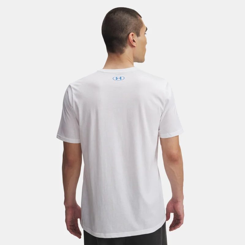 Under Armour White Men's Triple Stack Logo T-Shirt for Men | Best Price UAE