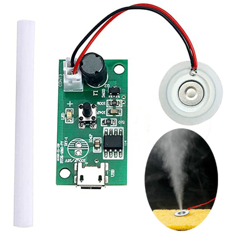 tingbowie Atomization Disc 5V Module USB Humidifier Atomization Plate Circuit Board Atomization Module with Timing Switch for Home for Family 