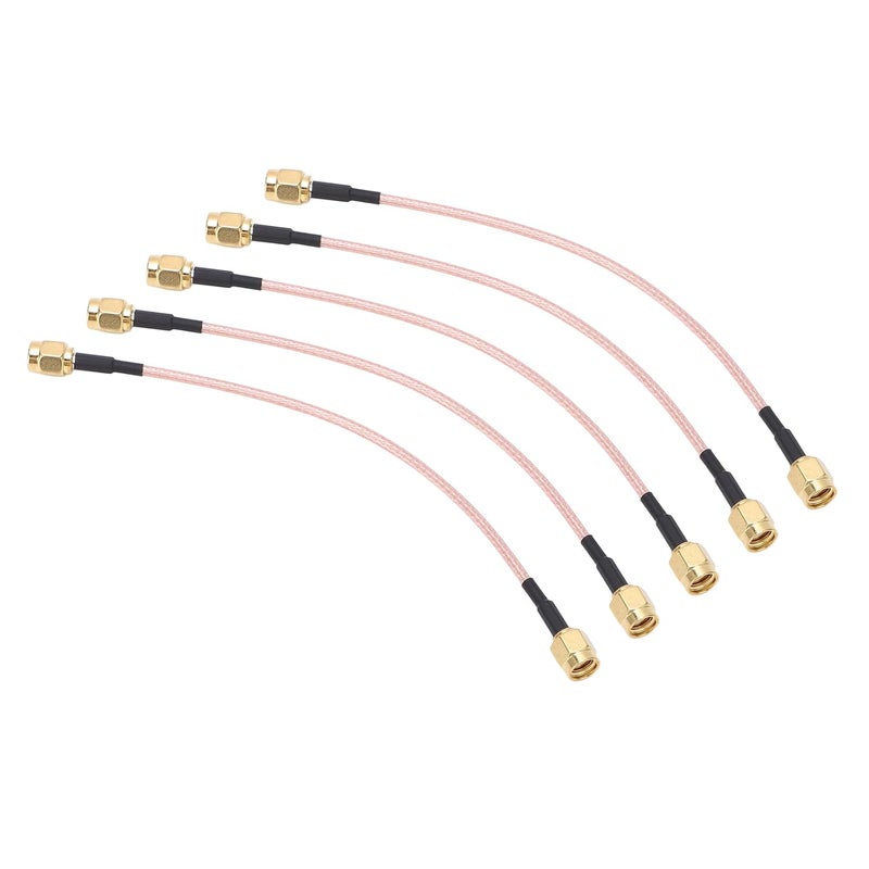 5Pcs RF Coaxial Cable SMA J to SMA J, 50Ω Impedance Audio Connector, Double Shielded Extension Cord for GPS Hotspots, Industrial Use with Low Loss, TFL - Image 2