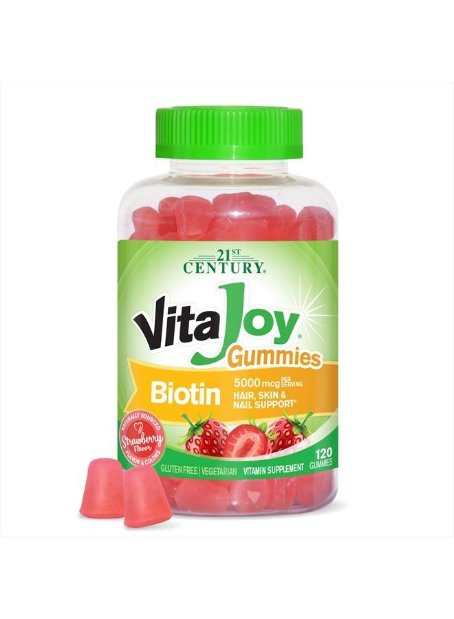 21st Century فيتاجوي جوميز البيوتين، (27729)، فراولة، 120 حبة - Image 1