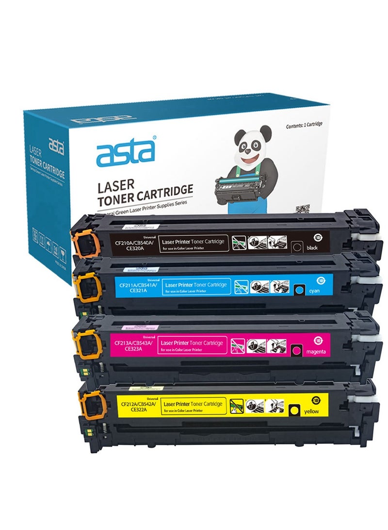 ASTA 1415 Toner CE320A CE321A CE322A CE323A 128A Color Toner Cartridge Compatible For HP LaserJet CP1525n CP1525nw CM1415fnw Printer Office 128 CE E 320 321 322 323 A - Image 1