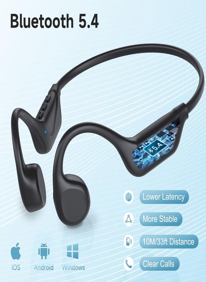 LOBKIN Bone Conduction Headphones Bluetooth 5.4, Open Ear Headphones with Mic, Wireless, 10H Playtime, IPX5 Waterproof Sports Headphones for Running, Ski, Cycling, Workout, Black - Image 5