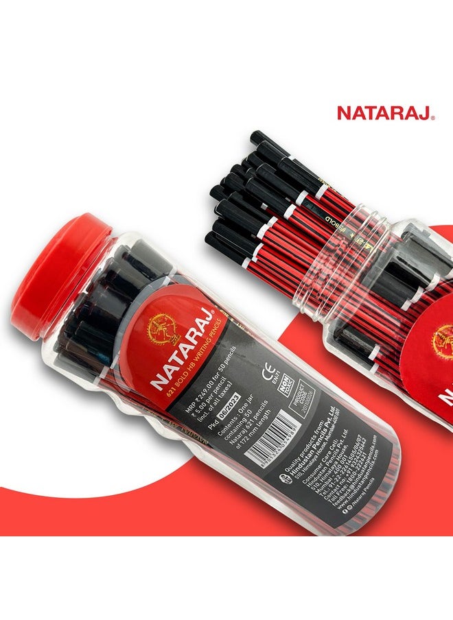NATARAJ - Nataraj 621 Pencil Jar | Smooth and Reliable Writing | Lightweight Pencil with Comfortable Grip for Extra Smooth Writing |Use for School & Office Purpose | Hex Shape | Easy to Sharpen |(Pack of 50) - Image 1