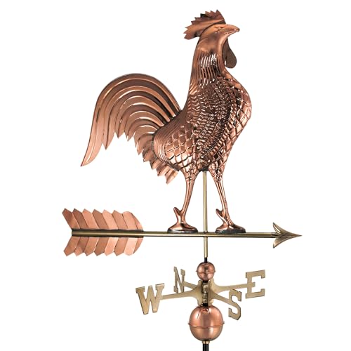 Good Directions Large Rooster Weathervane  Pure Copper by Good Directions 