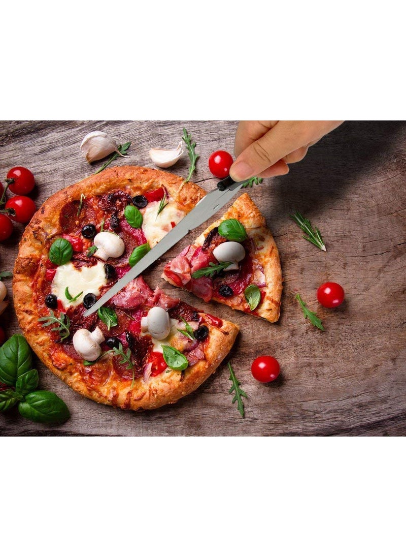 Go Hooked Pizza Cutter Wheel Pizza Pie Slicer and Server 2 in 1 Wheel Pizza Cutter